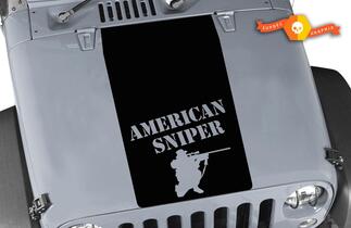 Jeep Wrangler Blackout American Sniper - Calcomanía de vinilo para capó TJ LJ JK Unlimited