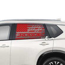 Nissan Rogue USA bandera lateral ventana trasera vinilo calcomanía gráfico
 2