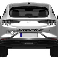 Calcomanía de rayas traseras a cuadros para Ford Mustang MACH-E MACH E Vinilo adhesivo
 3