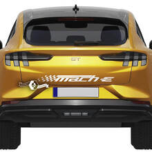 Calcomanía de rayas traseras a cuadros para Ford Mustang MACH-E MACH E Vinilo adhesivo
 6