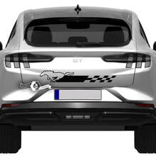 Calcomanía de rayas de caballo a cuadros traseros para Ford Mustang MACH-E MACH E Vinilo adhesivo
 2