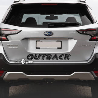 Subaru Outback - Adhesivo de vinilo con mapa topográfico trasero
