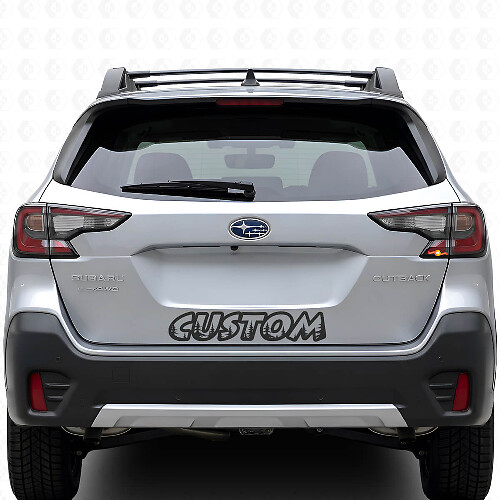 Vinilo adhesivo personalizado estilo forestal para la puerta del maletero de Subaru Outback_1