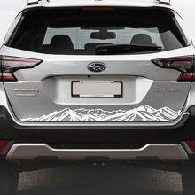 Vinilo adhesivo para portón trasero Mountain Range para Subaru Outback_2