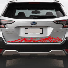 Vinilo adhesivo para portón trasero Mountain Range para Subaru Outback_3
