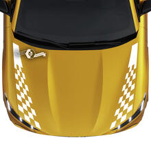 2x calcomanía a cuadros a rayas para capó para Ford Mustang MACH-E MACH E, pegatina de vinilo
 3