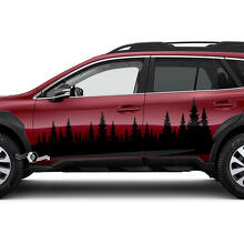 Kit de vinilos laterales estilo bosque para puertas Subaru Outback_2