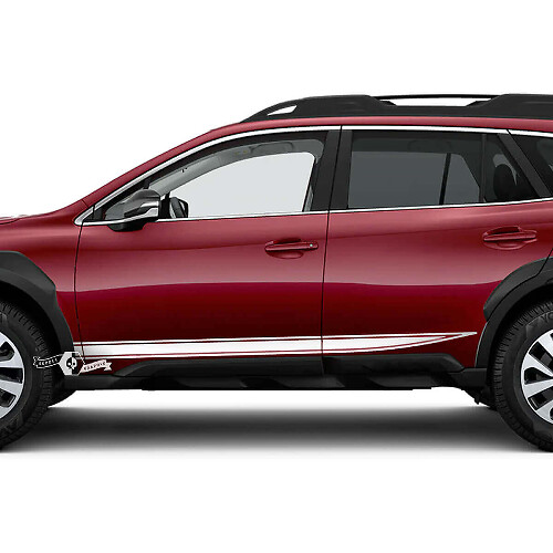 Kit de adhesivos de vinilo con franjas laterales de contorno nítido para Subaru Outback