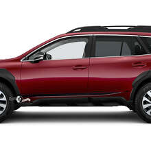 Kit de adhesivos de vinilo con franjas laterales de contorno nítido para Subaru Outback_2