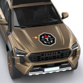 Etiqueta engomada de la calcomanía del logotipo del capó de Toyota Tacoma Trailhunter 2024
