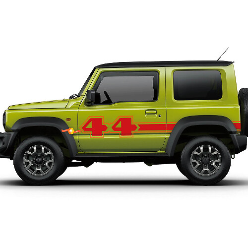 2X Calcomanías gráficas de rayas de color para las puertas laterales de Suzuki JIMNY 4x4
