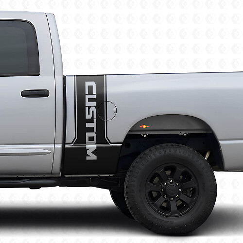 Kit de vinilo adhesivo de franjas laterales traseras CastomLettering para Dodge Ram Power Wagon