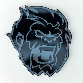 Emblema de insignias de guardabarros con insignia 3D de Angry Yeti Sasquatch
