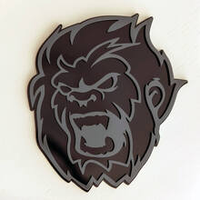 Emblema de insignias de guardabarros con insignia 3D de Angry Yeti Sasquatch
 5