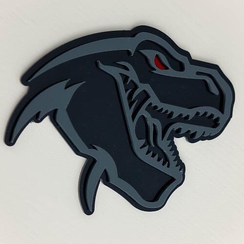 Insignia 3D Insignias de guardabarros Emblema TRX Dinosaurio Dodge Red Eye
