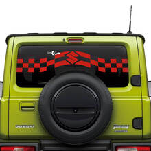 Suzuki JIMNY ventana trasera rayas bandera a cuadros calcomanía gráficos
 2