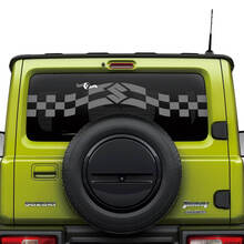 Suzuki JIMNY ventana trasera rayas bandera a cuadros calcomanía gráficos
 3