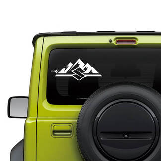 Gráficos de calcomanías de montañas con logotipo de ventana trasera de Suzuki JIMNY
 1