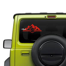 Gráficos de calcomanías de montañas con logotipo de ventana trasera de Suzuki JIMNY
 2