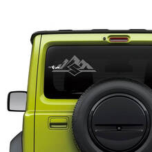 Gráficos de calcomanías de montañas con logotipo de ventana trasera de Suzuki JIMNY
 3