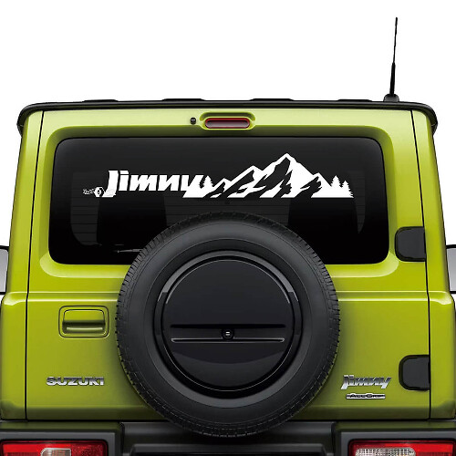Calcomanía de letras de montaña para la ventana trasera para Suzuki JIMNY