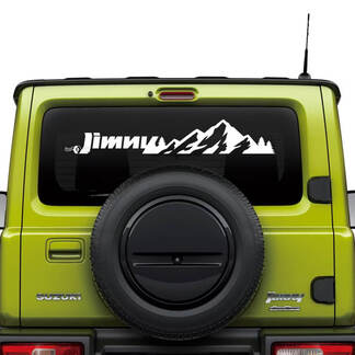 Gráficos adhesivos con el logotipo de la ventana trasera de Suzuki JIMNY Mountains
