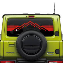 Suzuki JIMNY Montañas Ventana Trasera Logo calcomanía gráficos 2
 2