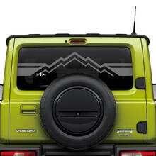 Suzuki JIMNY Montañas Ventana Trasera Logo calcomanía gráficos 2
 3