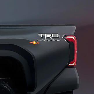 Par TRD PreRunner Toyota Racing Development Bed Side Truck Calcomanías Pegatinas 3 colores
