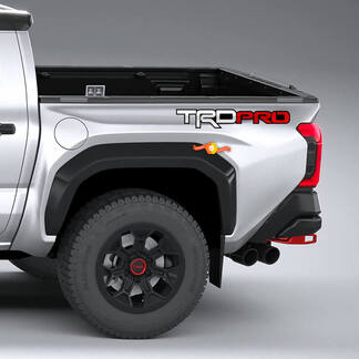 Par TRD Pro Tacoma Toyota Racing Development Bed Side Truck Calcomanías Pegatinas 3 colores
