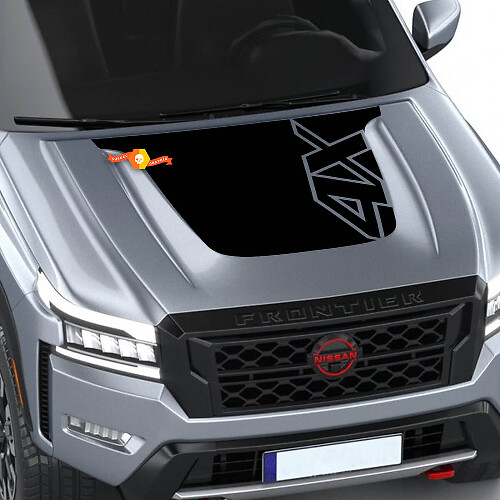 Vinilo adhesivo para capó en negro para Nissan Frontier PRO-4X