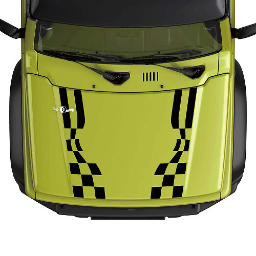 Bandera a cuadros adhesivo de raya para capó para Suzuki JIMNY