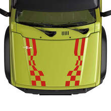 Bandera a cuadros adhesivo de raya para capó para Suzuki JIMNY 2