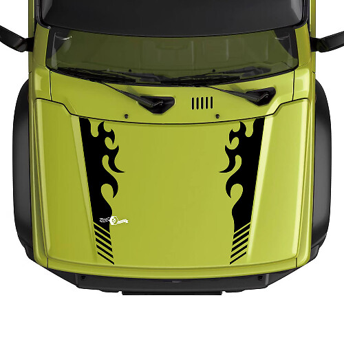 Suzuki JIMNY Hood Stripes Flame Strobe calcomanías gráficas
