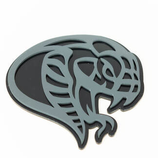 Insignia 3D de serpiente Hellsnake, emblema de insignias de guardabarros
