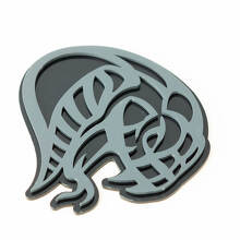 Emblema Insignia Aleta Hellsnake Snake 3D_3