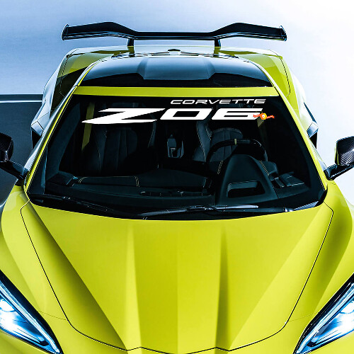 Parabrisas Chevrolet Chevy C8 Corvette Z06 vinilo calcomanía pegatina
