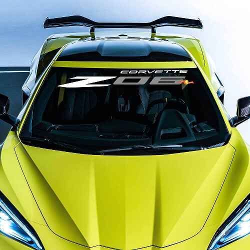 Calcomanía de vinilo para parabrisas Z06 para Chevrolet Corvette C8