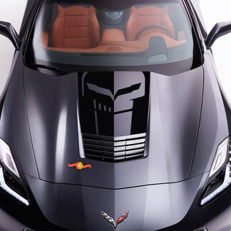 Chevy Chevrolet C7 Corvette Jake Skull Hood Stinger Stripe Vinilo calcomanía pegatina
