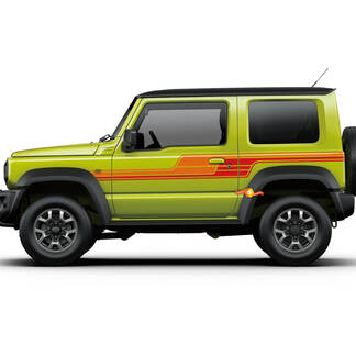 Suzuki JIMNY Vintage Retro Stripes Puertas calcomanías gráficas
