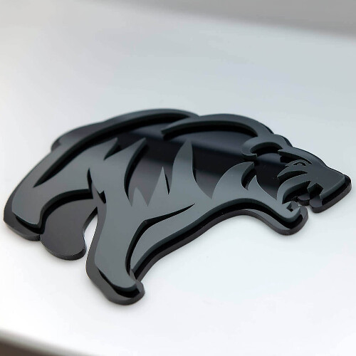 Emblema 3D de Guardabarros Oso Grizzly Enfadado