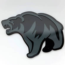 Emblema de insignias de guardabarros con insignia 3D personalizada de oso grizzly enojado
 5