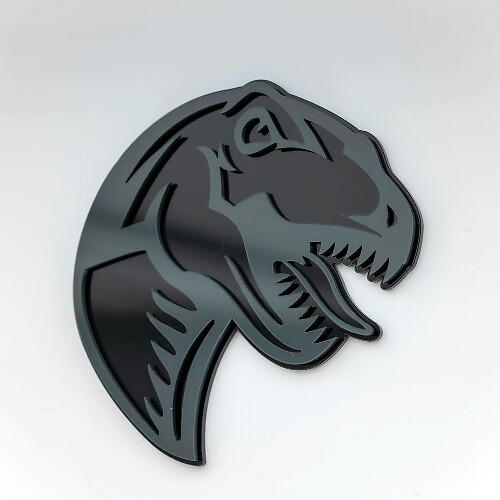 Emblema de aleta 3D de dinosaurio T-Rex