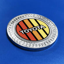 Insignia 3D Toyota Vintage TRD Retro Heritage Racing Stripes Metal Aluminio Emblema
 2