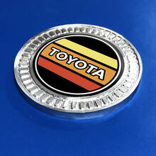 Insignia 3D Toyota Vintage TRD Retro Heritage Racing Stripes Metal Aluminio Emblema 2
 2