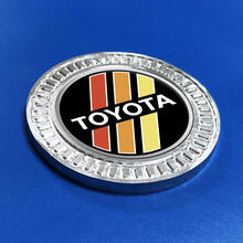 Insignia 3D Toyota Vintage TRD Retro Heritage Racing Stripes Metal Aluminio Emblema 3
 2