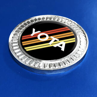 Insignia 3D Toyota Yota Vintage TRD Retro Heritage Racing Stripes Metal Aluminio Emblema
 1