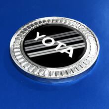 Insignia 3D Toyota Yota Gris y Rojo TRD Retro Heritage Racing Stripes Metal Aluminio Emblema
 2