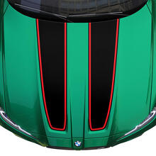 Estilo CS CSL para capó y maletero con raya de contorno para BMW M4 M3 G82 G83 M Performance, pegatina de vinilo
 2