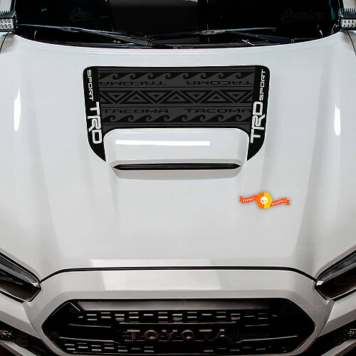 Calcomanía de Vinilo para Toma de Aire en Capó Estilo TRD Polinesio para Toyota Tacoma 2016-2024